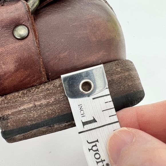 FRYE Phillip Harness Tall Riding Boots Womens 6.5 B Brown Leather 76850 Zip Back - Picture 9 of 9